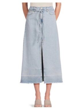 HABITUAL Blue Denim Maxi Skirt Size M